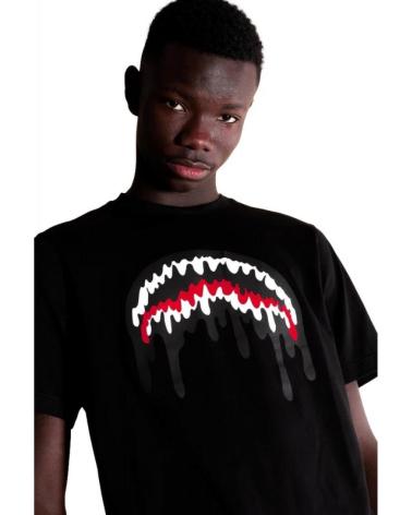 SPRAYGROUND SCHWARZES LOOSE SMOOTH T-SHIRT MIT HAI-GRAFIK NEGRO