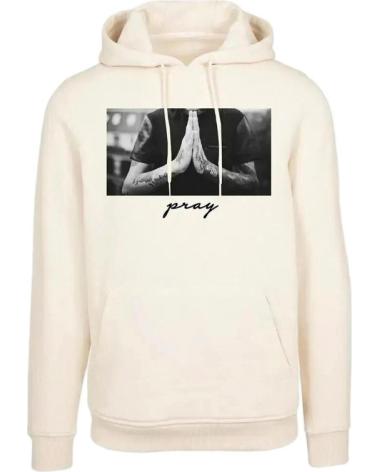 FELPA CON CAPPUCCIO MISTER TEE PRAY ECRU CRUDO
