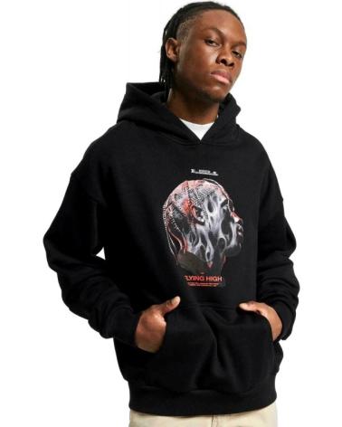 MISTER TEE FELPA CON CAPPUCCIO OVERSIZE FLYING HIGH HEAVY NERA NEGRO