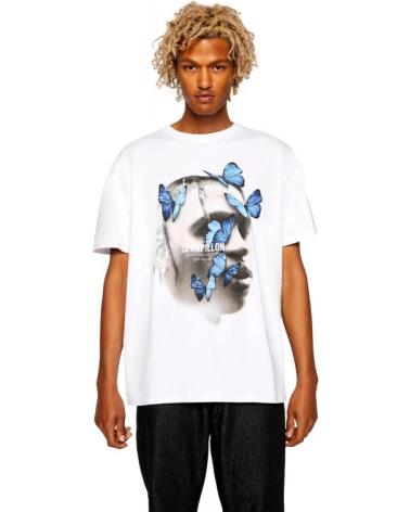 OVERSIZE T-SHIRT MISTER TEE LE PAPILLON WEISS BLANCO