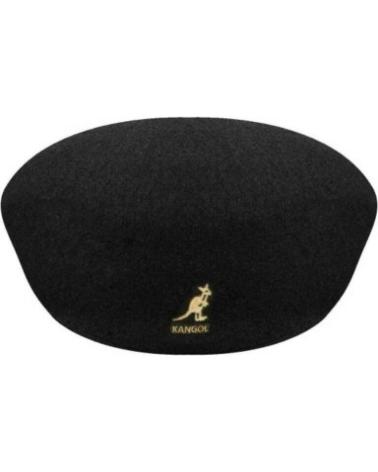 KANGOL 504 CAP BASKENMÜTZE SCHWARZ-GOLD NEGRO