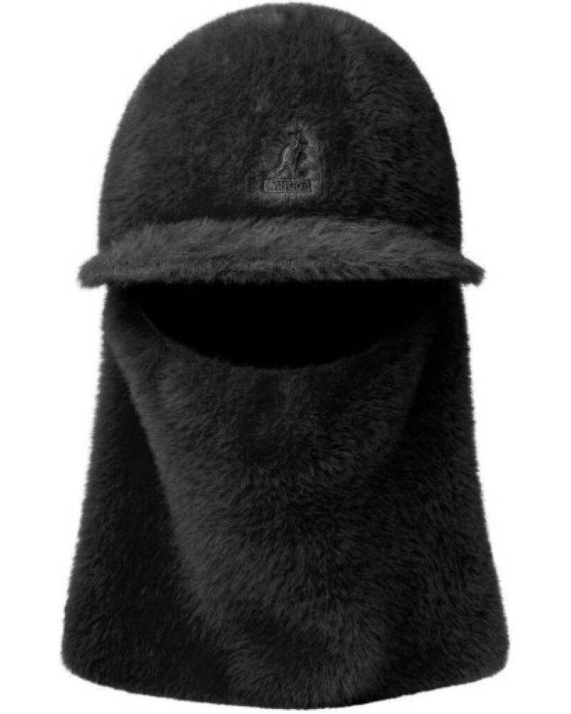 CAGOULE KANGOL FAUX FUR TONAL LOGO NOIRE NEGRO