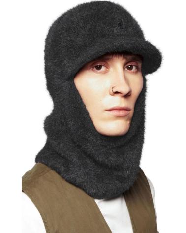 CAGOULE KANGOL FAUX FUR TONAL LOGO NOIRE NEGRO