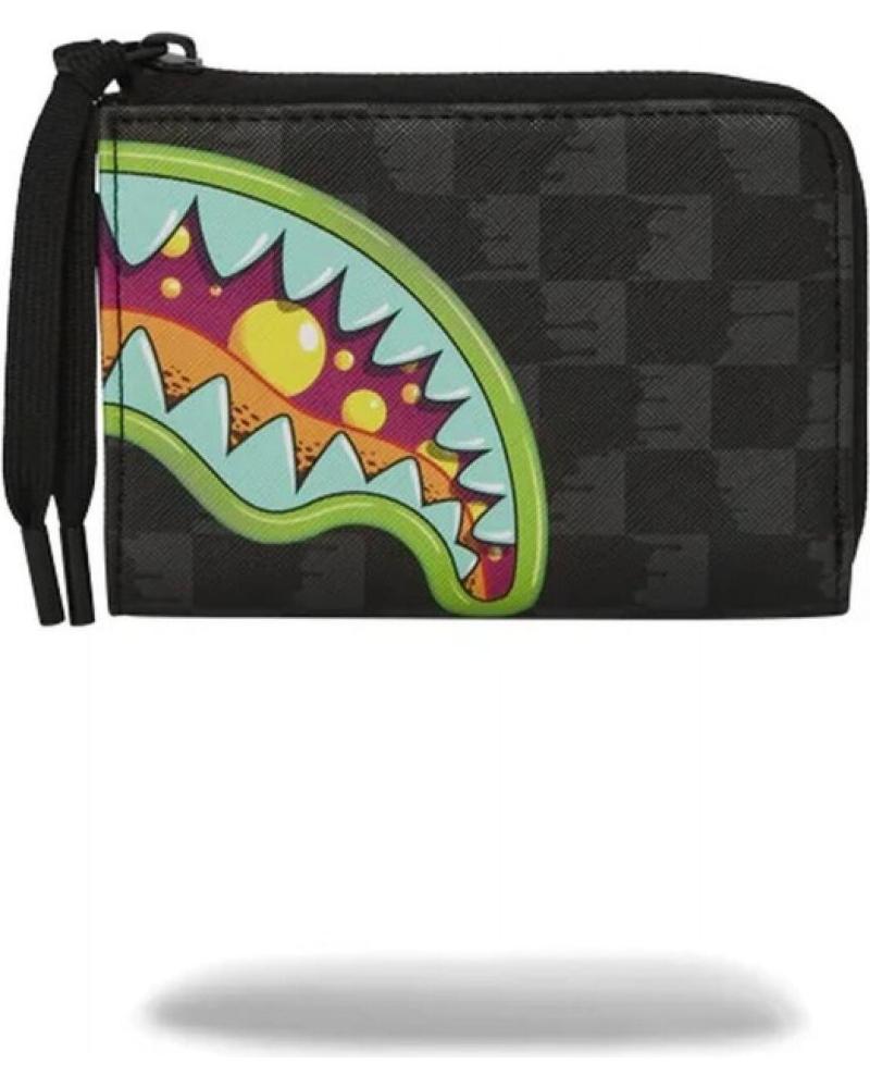 SPRAYGROUND GELDBÖRSE SLIME TAKEOVER SCHWARZ - EXKLUSIVES KAROMUSTER UND HAIFISCHMAUL-DESIGN NEGRO