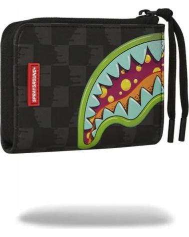 SPRAYGROUND GELDBÖRSE SLIME TAKEOVER SCHWARZ - EXKLUSIVES KAROMUSTER UND HAIFISCHMAUL-DESIGN NEGRO