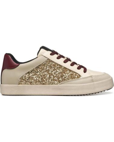 GEOX BLOMIEE PAPYRUS BEIGE GLITTER SNEAKERS BEIGE