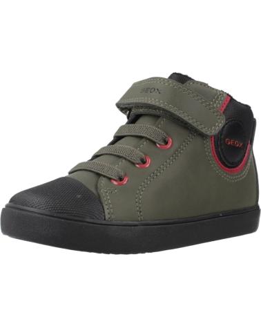 GEOX B GISLI C0450 B461NC HOHE SNEAKER MILITÄRGRÜN UND SCHWARZ C0450 DK GREEN-BLACK