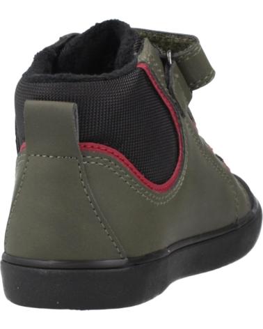 GEOX B GISLI C0450 B461NC HOHE SNEAKER MILITÄRGRÜN UND SCHWARZ C0450 DK GREEN-BLACK