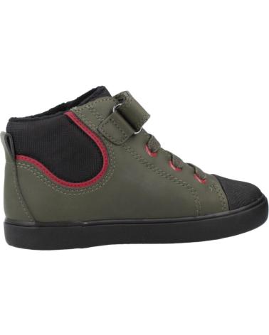 GEOX B GISLI C0450 B461NC HOHE SNEAKER MILITÄRGRÜN UND SCHWARZ C0450 DK GREEN-BLACK