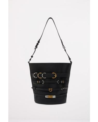Accueil-PINKO-BOLSOS-MUJER-MODELO-BELTS-BUCKET-VITE-COLOR-NEGRO-Z99A