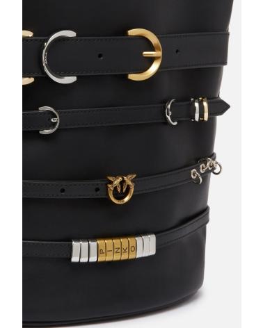 Accueil-PINKO-BOLSOS-MUJER-MODELO-BELTS-BUCKET-VITE-COLOR-NEGRO-Z99A