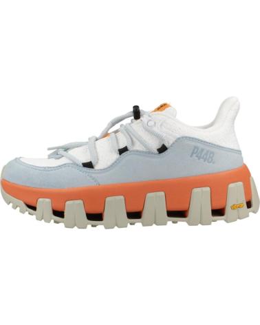 P448 MONALEAW WHTTRE - TÊNIS CASUAIS AZUL CELESTE E LARANJA WHTTRE