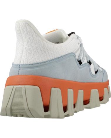 P448 MONALEAW WHTTRE - TÊNIS CASUAIS AZUL CELESTE E LARANJA WHTTRE