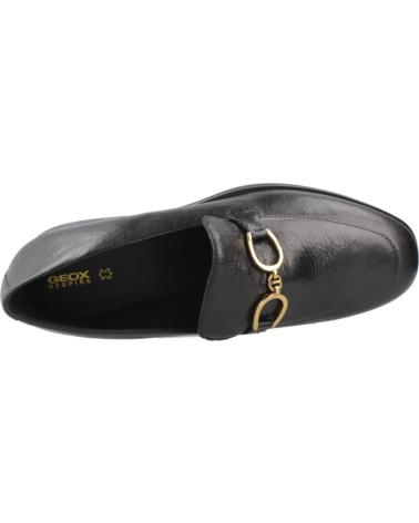 MOCASSINS GEOX D CLORIDIE EN CUIR NOIR AVEC DÉTAIL MÉTALLIQUE C9999 C9999