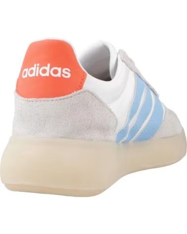 ZAPATILLAS ADIDAS BARREDA DECODE PARA HOMBRE, BLANCAS CON RAYAS AZULES Y DETALLES NARANJA BLANCO