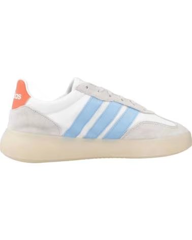 ZAPATILLAS ADIDAS BARREDA DECODE PARA HOMBRE, BLANCAS CON RAYAS AZULES Y DETALLES NARANJA BLANCO