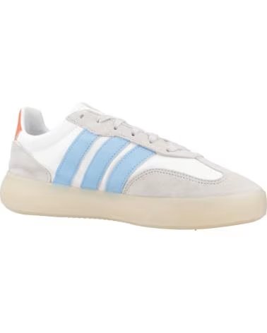 ZAPATILLAS ADIDAS BARREDA DECODE PARA HOMBRE, BLANCAS CON RAYAS AZULES Y DETALLES NARANJA BLANCO