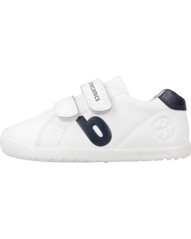 SCARPE SPORTIVE BIOMECANICS 251010B BIANCHE CON CHIUSURA A STRAPPO E DETTAGLI BLU BLNOCN