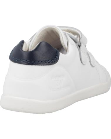 BIOMECANICS 251010B WHITE SPORT SNEAKERS WITH HOOK-AND-LOOP CLOSURE AND BLUE DETAILS BLNOCN