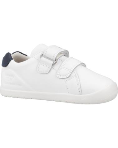 BIOMECANICS 251010B WHITE SPORT SNEAKERS WITH HOOK-AND-LOOP CLOSURE AND BLUE DETAILS BLNOCN