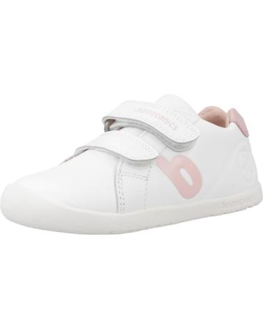 ZAPATILLAS DEPORTIVAS BIOMECANICS 251010B BLANCAS CON CIERRE ADHERENTE Y DETALLES ROSAS BLNRSA