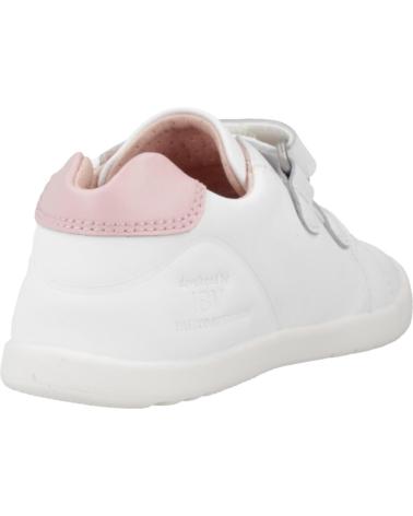 ZAPATILLAS DEPORTIVAS BIOMECANICS 251010B BLANCAS CON CIERRE ADHERENTE Y DETALLES ROSAS BLNRSA