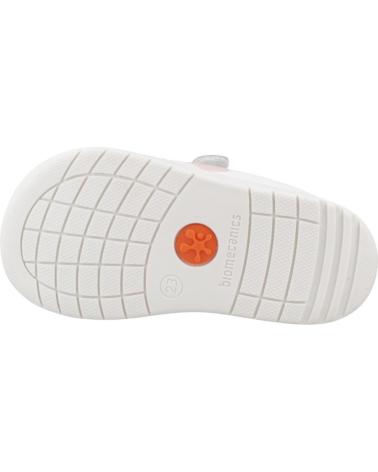 ZAPATILLAS DEPORTIVAS BIOMECANICS 251010B BLANCAS CON CIERRE ADHERENTE Y DETALLES ROSAS BLNRSA