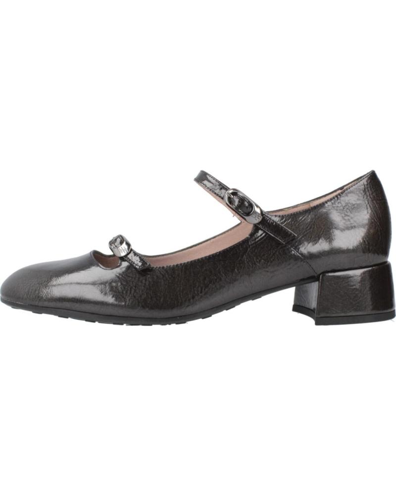 SCARPE HISPANITAS HI254207 IN VERNICE ANTRACITE CON TACCO LARGO ANTRACITA
