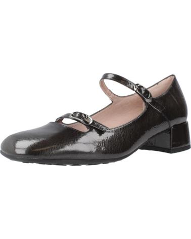 SCARPE HISPANITAS HI254207 IN VERNICE ANTRACITE CON TACCO LARGO ANTRACITA