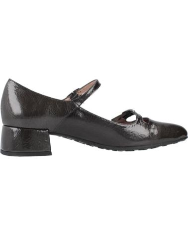 SCARPE HISPANITAS HI254207 IN VERNICE ANTRACITE CON TACCO LARGO ANTRACITA
