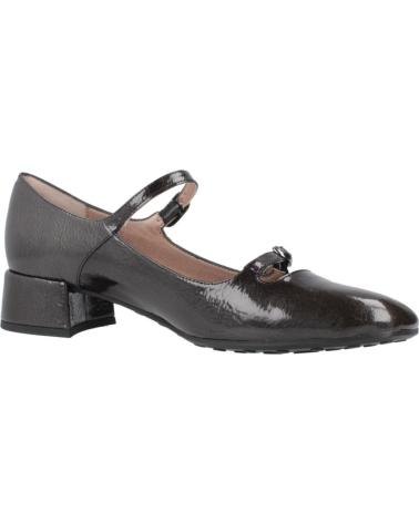 SCARPE HISPANITAS HI254207 IN VERNICE ANTRACITE CON TACCO LARGO ANTRACITA