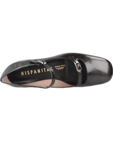SCARPE HISPANITAS HI254207 IN VERNICE ANTRACITE CON TACCO LARGO ANTRACITA