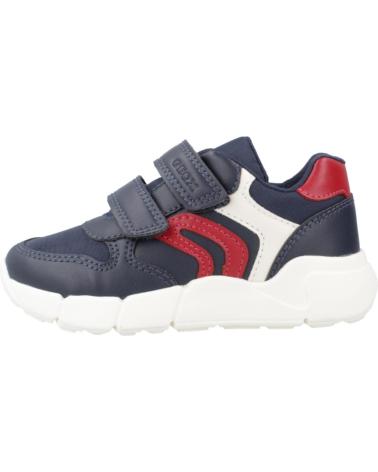 BASKETS GEOX FLEXYPER MINI POUR GARÇON - BLEU MARINE ET ROUGE - RÉF. C0735 C0735