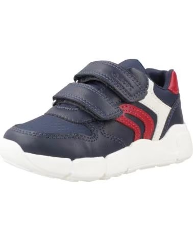 GEOX FLEXYPER MINI SNEAKERS FÜR JUNGEN - MARINEBLAU UND ROT - ART.-NR. C0735 C0735