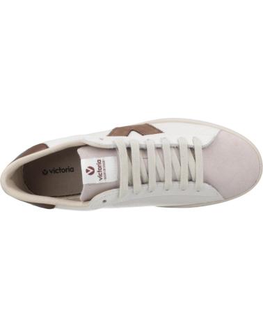 VICTORIA BERLIN 1126142 SNEAKER AUS LEDER UND WILDLEDER WEISS BRAUN FÜR HERREN MARRóN