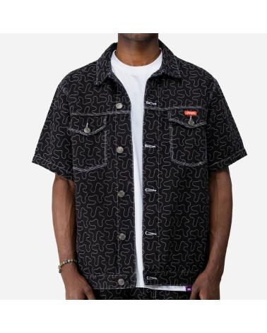 CAMICIA JACKER ONELINE DENIM NERA NAN