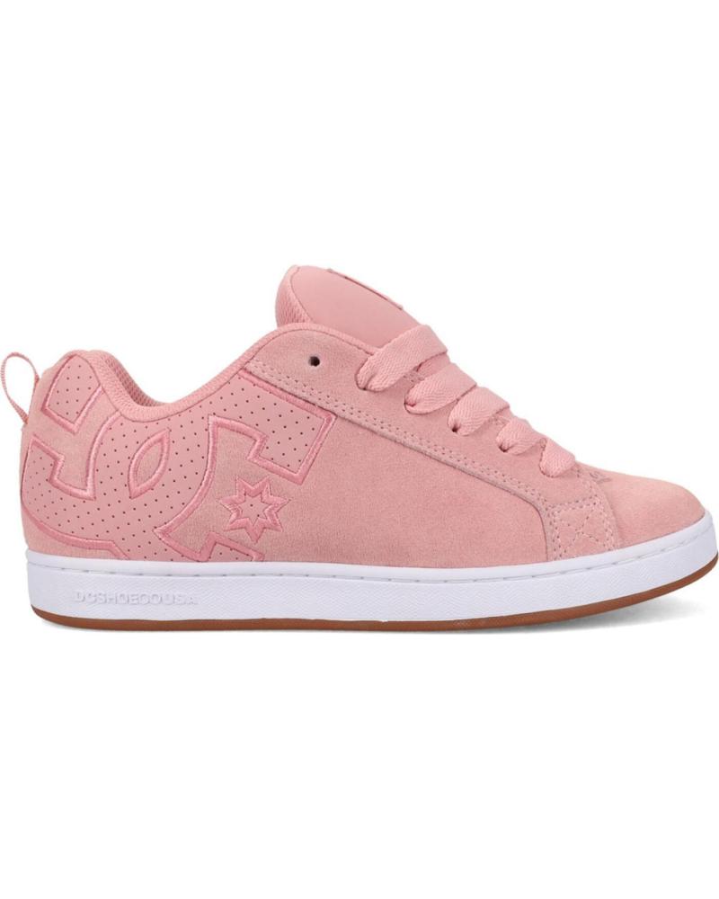 SCARPA DC SHOES COURT GRAFFIK ROSA BIANCO NAN