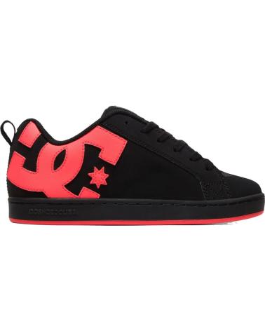DC SHOES COURT GRAFFIK: SCARPE DA SKATE NERO E ROSA VIBRANTE NAN