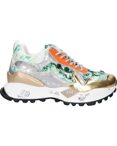 EXE D190608-13 PU SNEAKERS IN GREEN AND GOLD PU GREEN GOLD