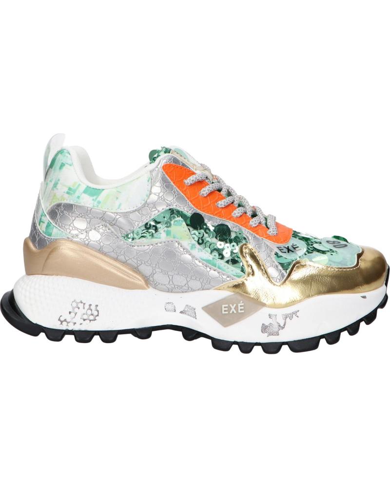 SNEAKERS EXE D190608-13 PU VERDE E ORO PU GREEN GOLD