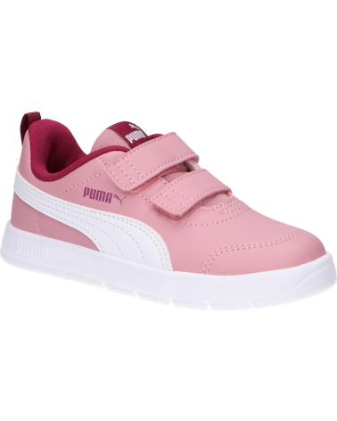 Esportes  de Menina PUMA 310252 COURTFLEX V3 INF 15 ROSA BLANCO