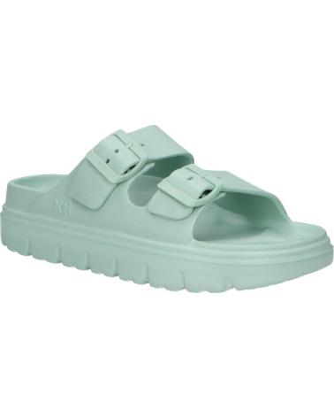 Home-XTI-XTI 142550 S C AQUA DOUBLE STRAP SLIDE SANDALS-S-C-AQUA