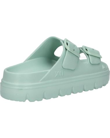 Home-XTI-XTI 142550 S C AQUA DOUBLE STRAP SLIDE SANDALS-S-C-AQUA