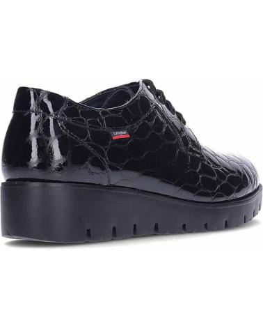 CALLAGHAN SCHUHE 58515 CRETA SCHWARZ SCHNÜRSCHUHE AUS LACKLEDER MIT KROKOPRÄGUNG NEGRO