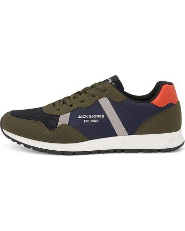 ZAPATILLAS CASUAL JACK & JONES JFWHARROW COMBO OLIVA AZUL MARINO MULTICOLOR MULTICOLOR