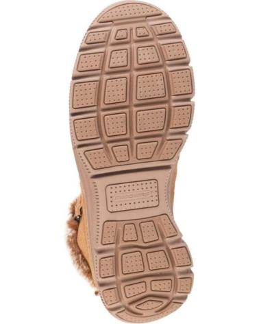 SKECHERS EASY GOING FLAT ANKLE BOOT IN BROWN LEATHER MARRóN