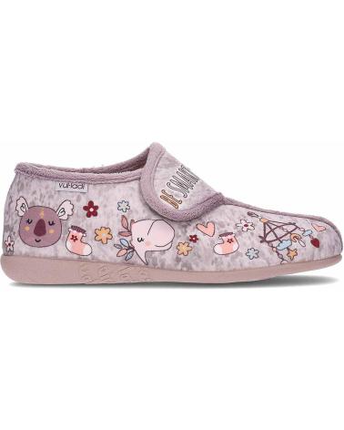 VUL-LADI 7207 PATTERNED BROWN SLIPPERS PARDO