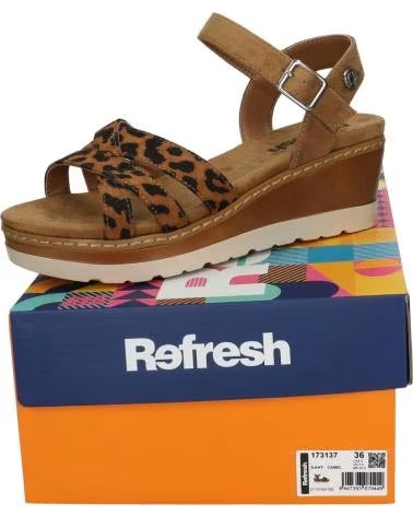 REFRESH 173137 KEILSANDALEN CAMEL CAMEL