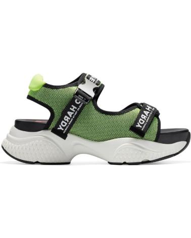 ED HARDY AQUA SANDAL GREEN-BLACK
