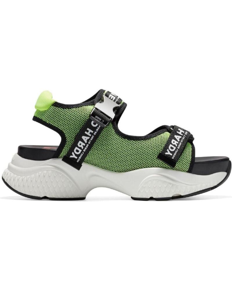 ED HARDY AQUA SANDAL GREEN-BLACK